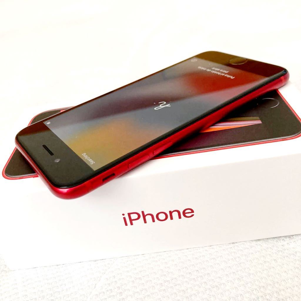 c75)Apple iPhone SE 64GB (PRODUCT)RED MX9U2J/A アイフォーン SE2 第2世代 シムフリー レッド 赤 初期化済み SIMフリー アップル_画像6