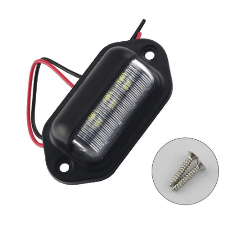 2個 12V 6LED ナンバープレート ライト SUV オート RV トラック トレーラー テールライト ランプ アクセサリー 車 自動車_画像4