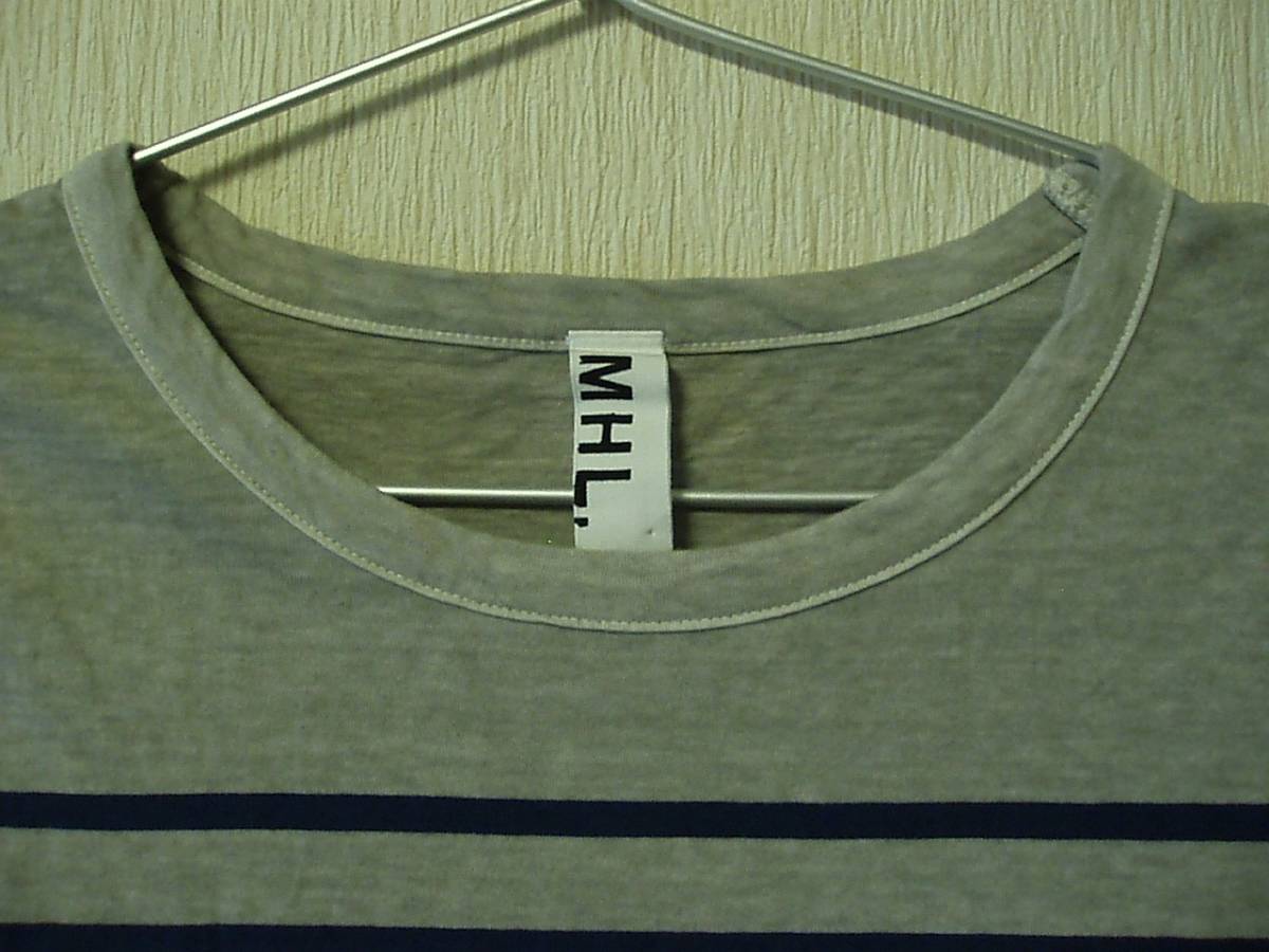 ●MHL マーガレットハウエル Tシャツ（1） エムエイチエル ボーダー カットソー_画像5