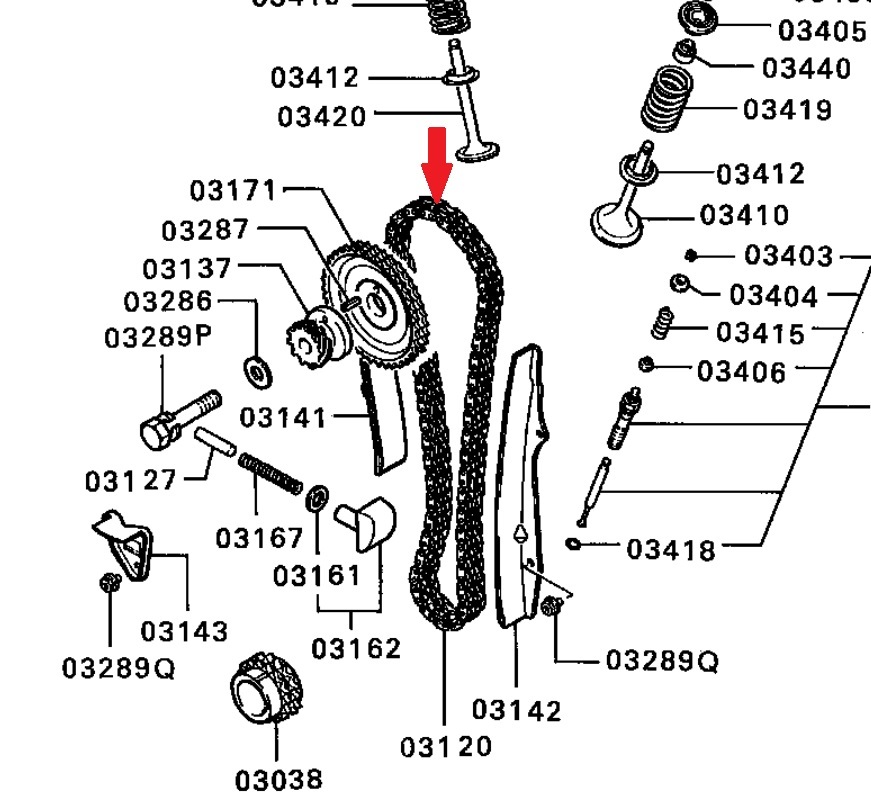  Mitsubishi Jeep and Starion G54B,4G53,4G52 engine for timing chain new goods 