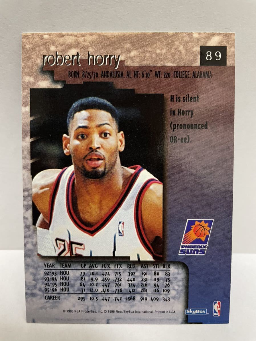 NBAカード　ロバート・オーリー　ROBERT HORRY SKYBOX PREMIUM 1996 【ロケッツ→サンズ】_画像3