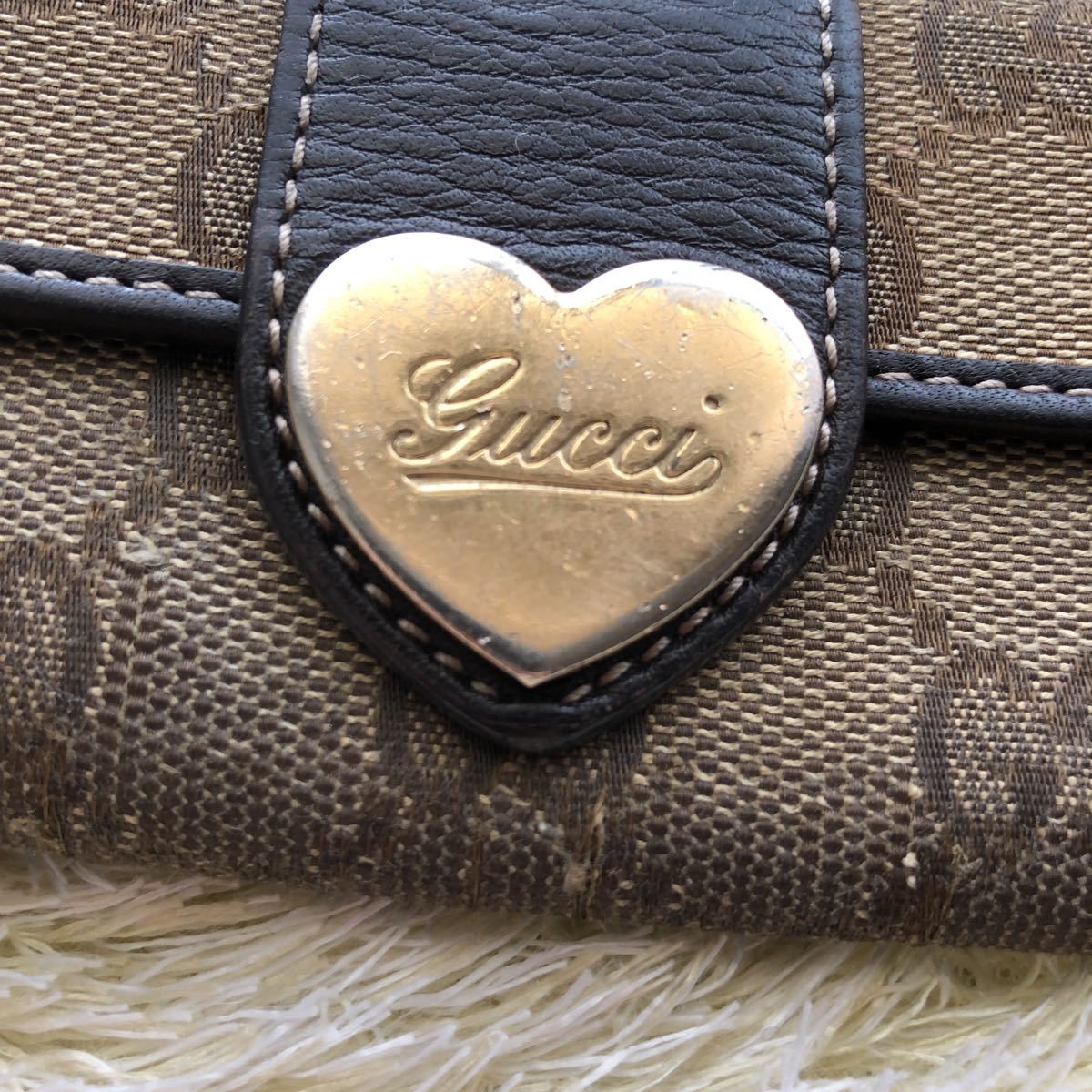 GUCCI グッチ 6連キーケース GG PVC ブラウン系xパープルxゴールド h27591a GUCCI グッチ 6連 115063 キーケース GGプラス 茶色