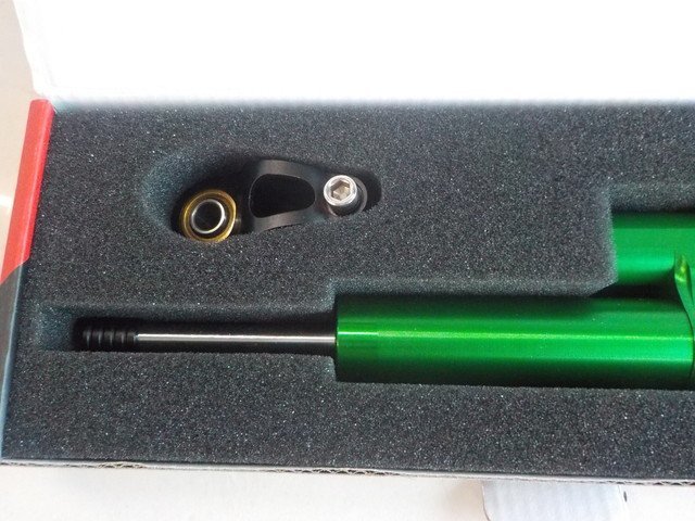 B goods special price!*0*1 point only! unused all-purpose steering damper green (20) bike 4-3/9