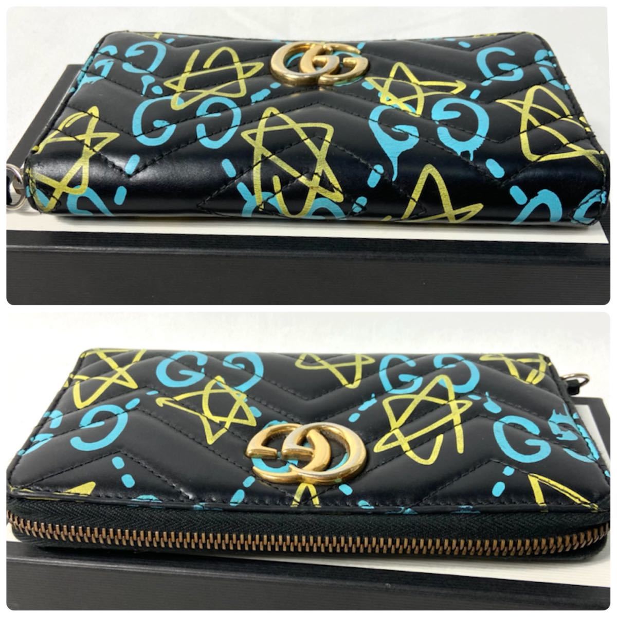 1円《極美品》GUCCI グッチ 長財布 GORST ゴースト ラウンドファスナー