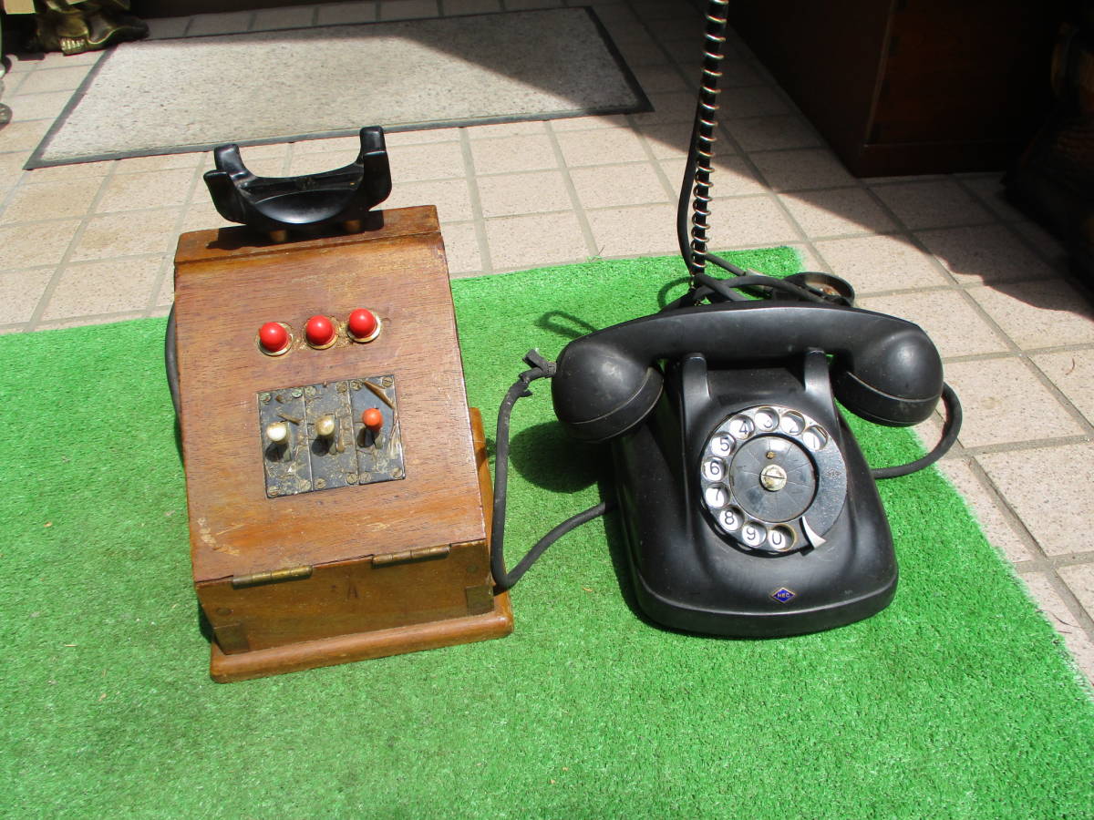 古い電話機2点・部品取り・店舗什器_画像1