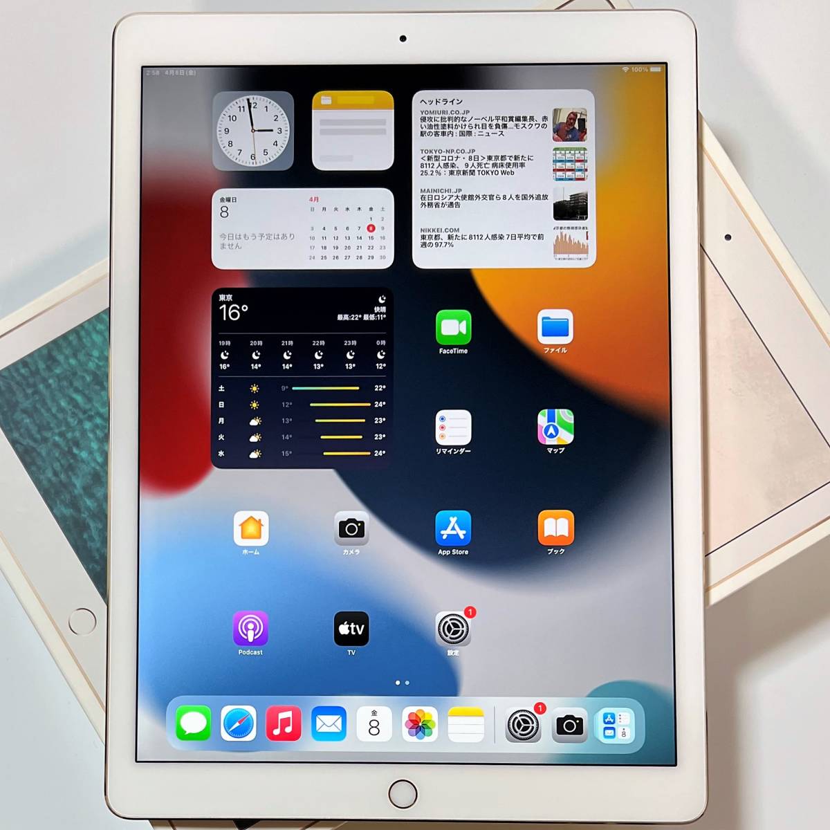 Apple iPad Pro (12.9インチ) (第2世代) ゴールド 64GB MQDD2J/A Wi-Fi