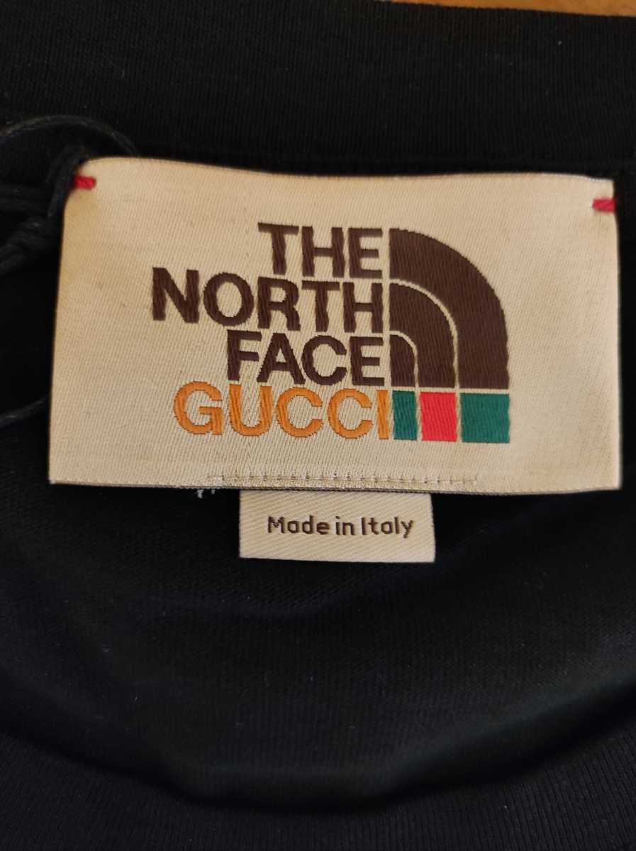 Gucci THE NORTH FACE ロゴTシャツ BLACK グッチ ノースフェイス XXL 