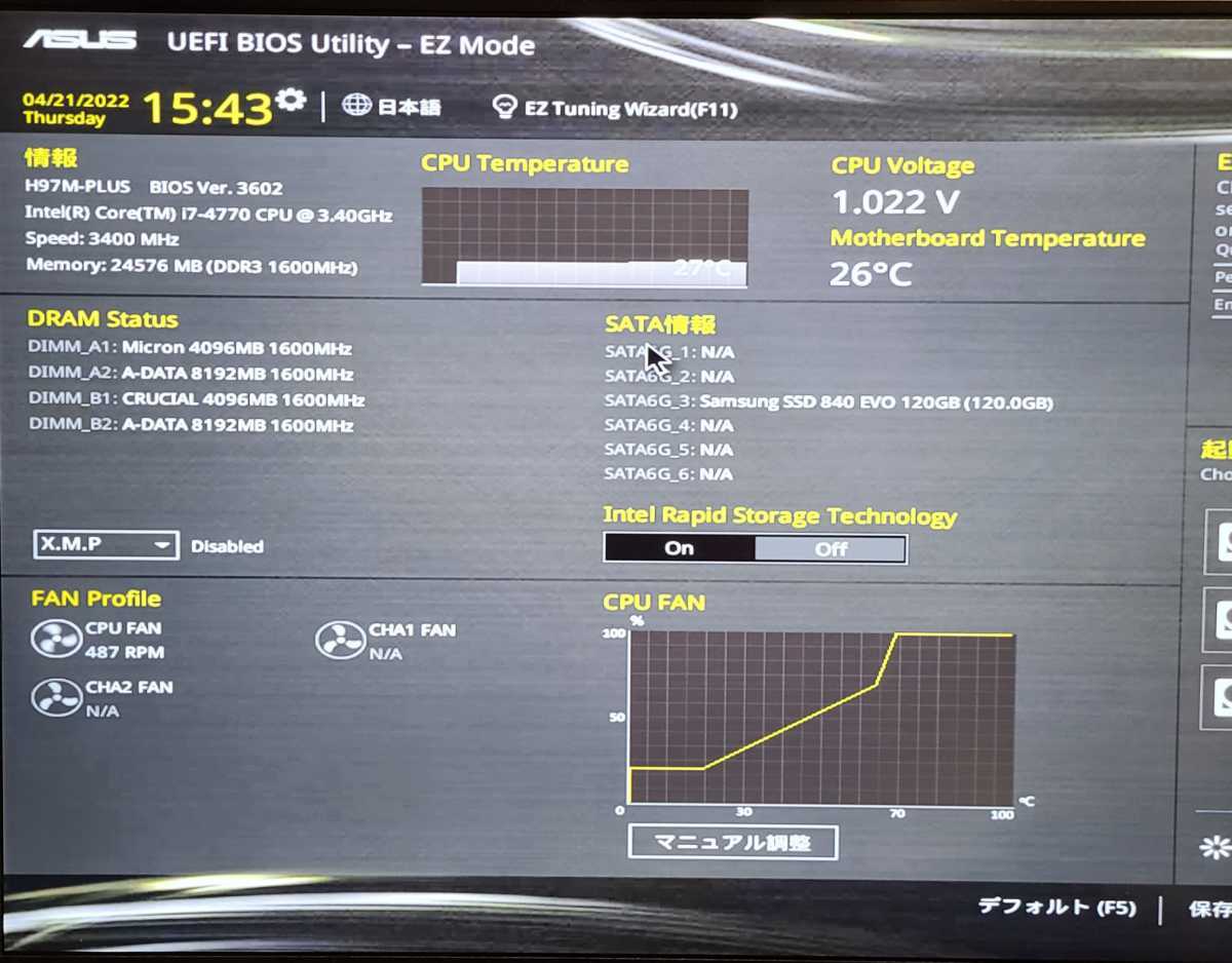 CPU Intel Core i7 4770 3.4GHz PCパーツ インテル 動作確認済み (1