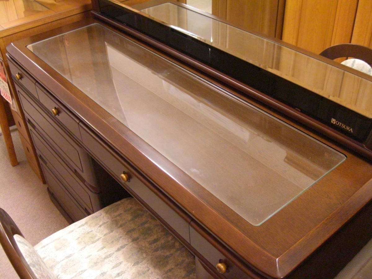[TI mountain . furniture ]* wide dresser! dresser!OTSUKA made! width how 120.! large mirror . slowly make-up .! outlet!( new goods exhibition goods )