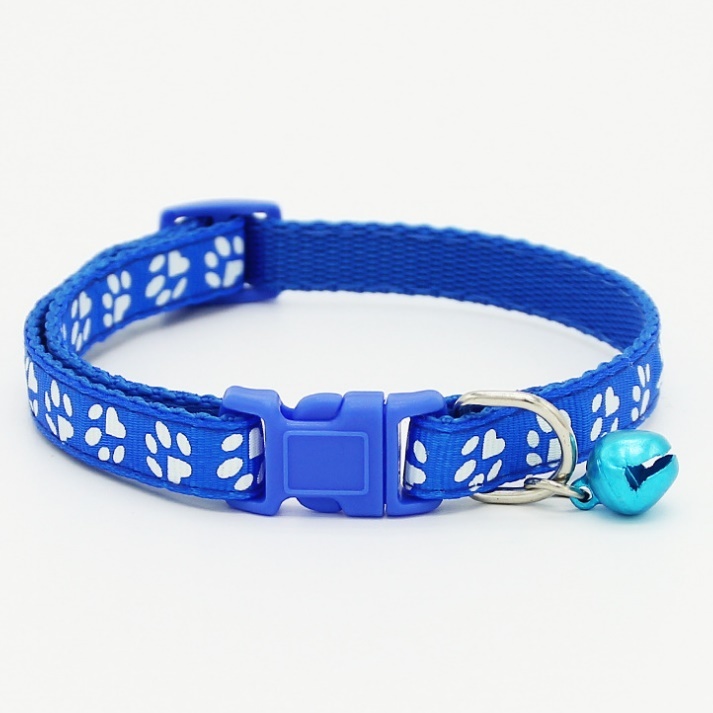  postage 120 jpy ~ dog cat collar pad pattern blue buckle cease length adjustment possibility 