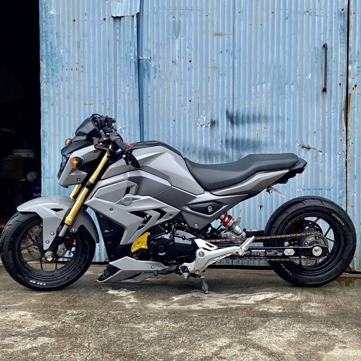 ホンダ グロム JC61後期カスタム ローダウン ロンスイ GROM Z125pro