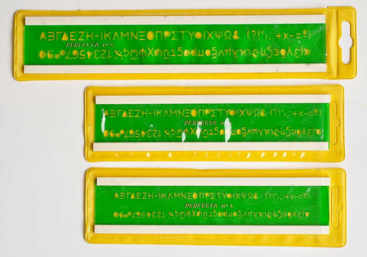 廃番 極希少 ステッドラー 製図ペン ギリシャ文字 ステンシル 文字ガイド staedtler Greek letter stencil lettering guide N4 N5 N6_画像2