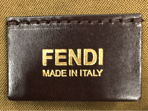 1円 フェンディ ズッカ キャンバス レザー ジャガード 斜め掛け ショルダーバッグ レディース 袋付き FENDI_画像8