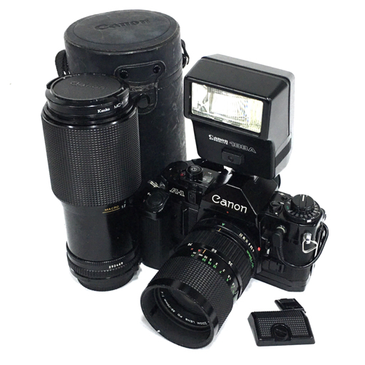 1円 Canon A-1 ZOOM LENS FD 70-210mm 1:4 35-70mm 1:4 一眼レフフィルムカメラ ボディ レンズ キャノン C4071-1_画像1