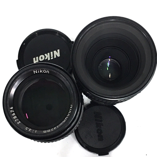 1円 Nikon NEW FM2 AF NIKKOR 1:2.8 28mm AF MICRO NIKKOR 60mm 1:2.8 NIKKOR 135mm 1:2.5 カメラ セット C4060_画像7