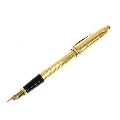 クロス 万年筆 ペン先 18K 750 ゴールドカラー 他 ウォーターマン 含 文房具 筆記用具 計2点 セット QS051-15