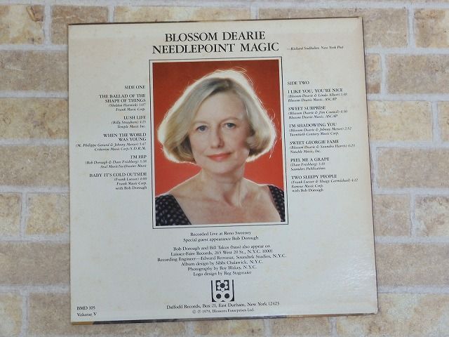 BLOSSOM DEARIE / ブロッサム・ディアリー NEEDLEPOINT MAGIC VOLUME 5 アナログレコード/LP/BMD105 ○ 【7827y】_画像5