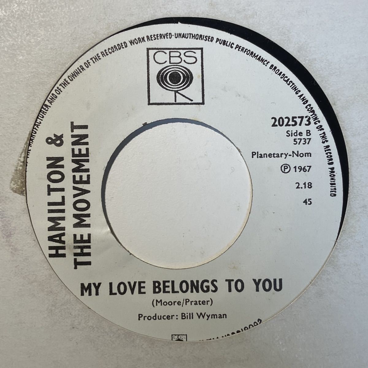 BEAT/// HAMILTON & THE MOVEMENT - I’M NOT THE MARRYING KIND / MY LOVE BELONG TO YOU クボタタケシ 小西康陽 ロンドンナイトmods