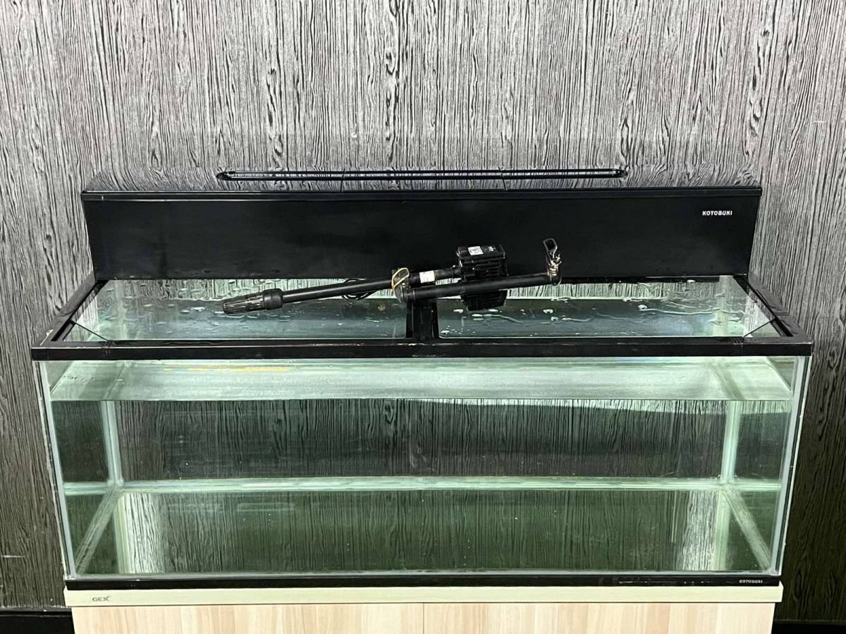 発送不可引き取り限定!!ガラス水槽セットW1200×d450×h450、上部ろ過