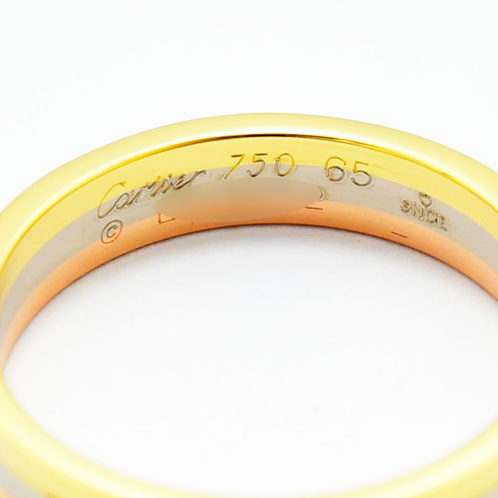 カルティエ リング トリニティ ルイ カルティエ ヴァンドーム Cartier 指輪 スリーカラー K18 750 #65 約24.5号 新品仕上げ 中古