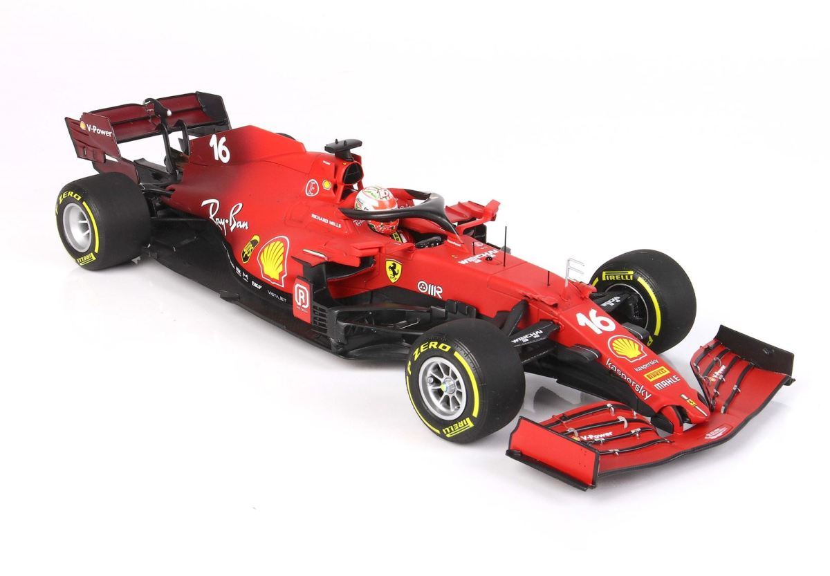 BBR Diecast 1/18 Ferrari SF21 Dell Emilia Romagna #16 C. Leclerc C*ru clair die-cast made BBR211816