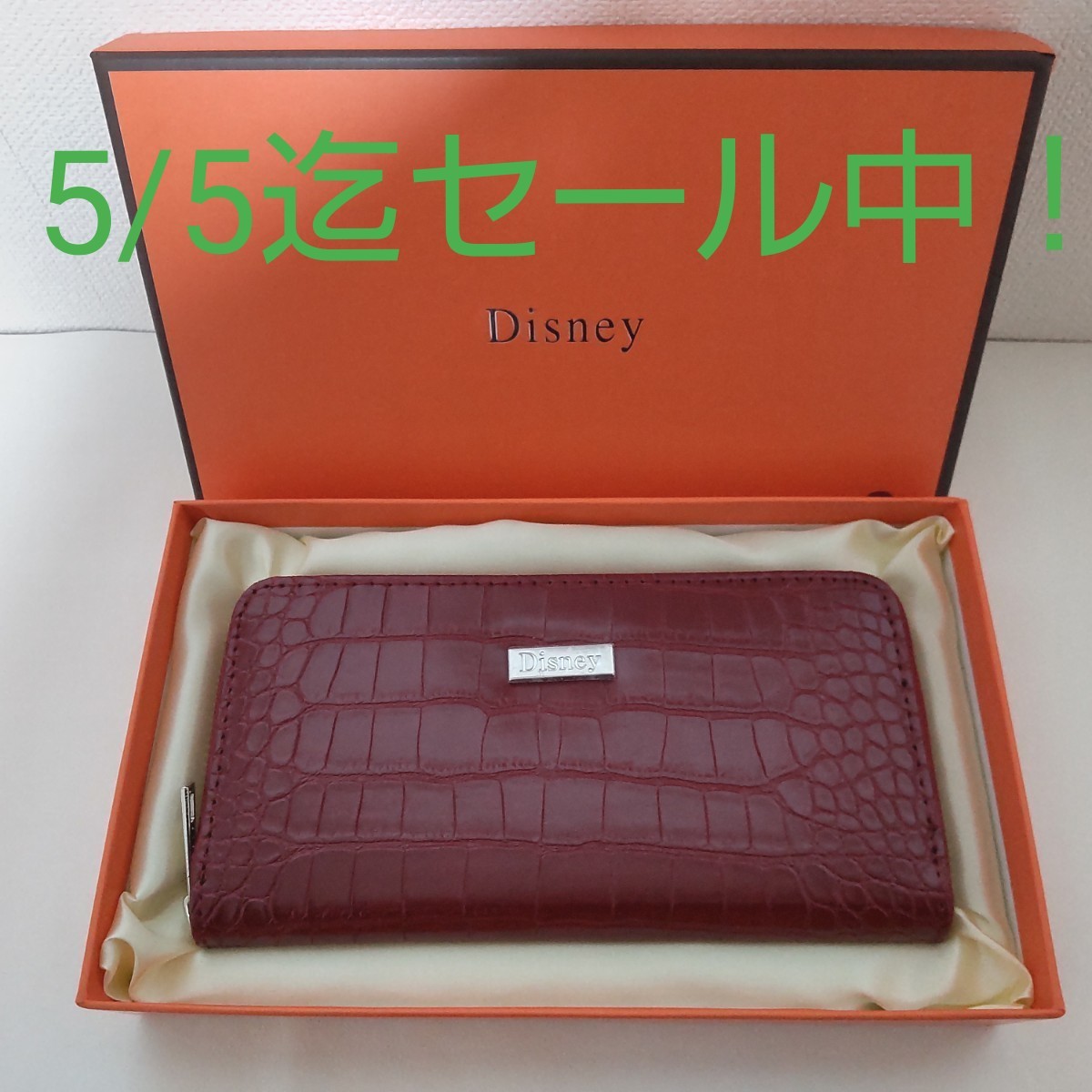 Disney ディズニー ロングウォレット 長財布 レッド 赤 無地 Disney ディズニー ロングウォレット 長財布 レッド 赤 無地