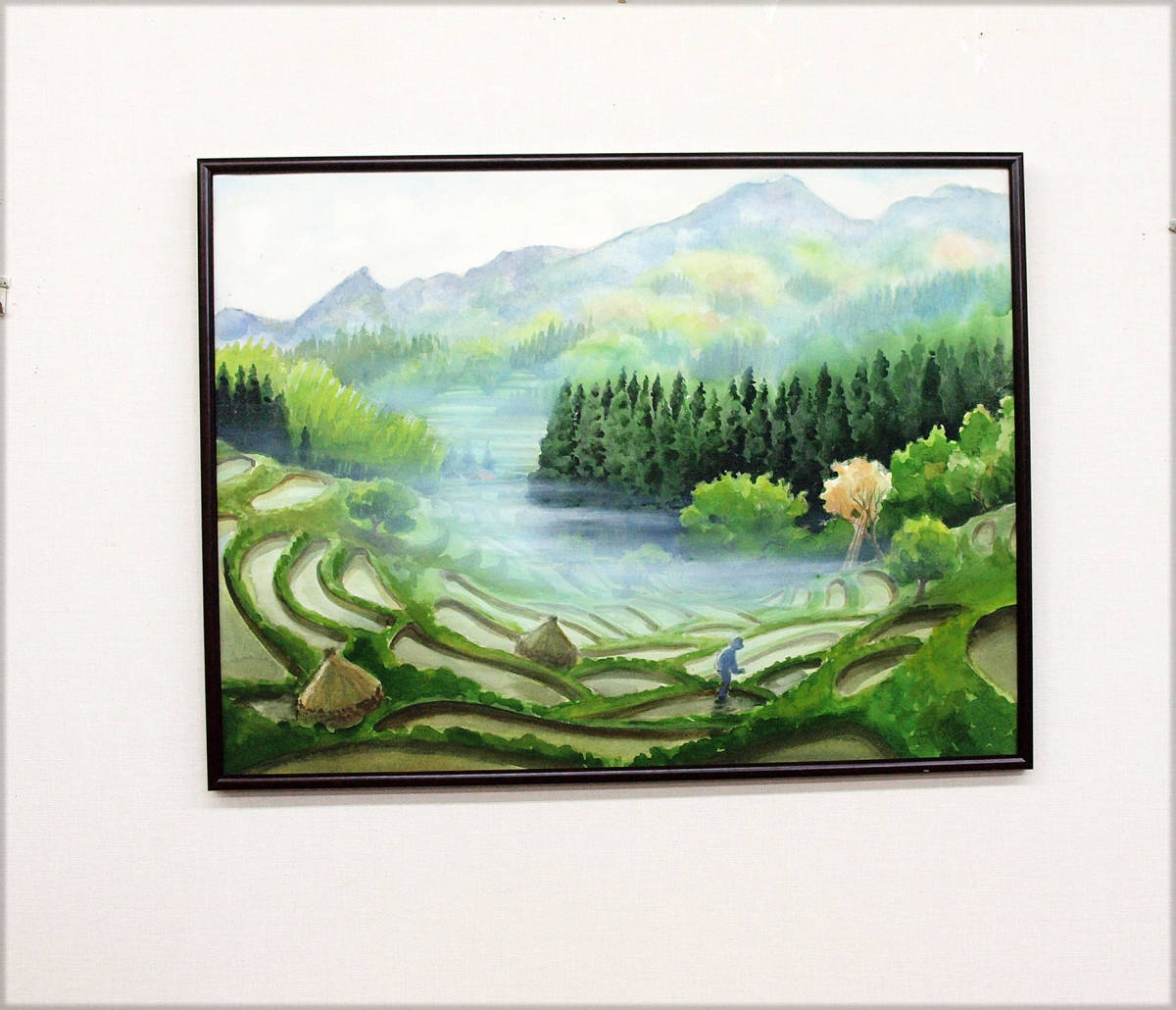 水彩画「霧晴れて―千枚田の朝」 風景画 | www.schmetterlinghaus.at