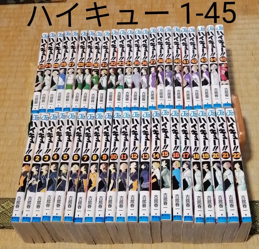 限定SALE得価】 ハイキュー 漫画全巻セット 1〜45巻 ブックカバー45枚