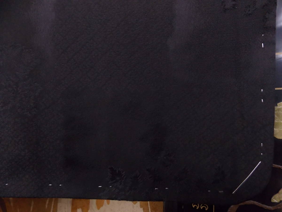 きもの今昔３６５９　黒羽織コレクション　高級紋意匠地　仕付け糸付き　未使用品_画像8