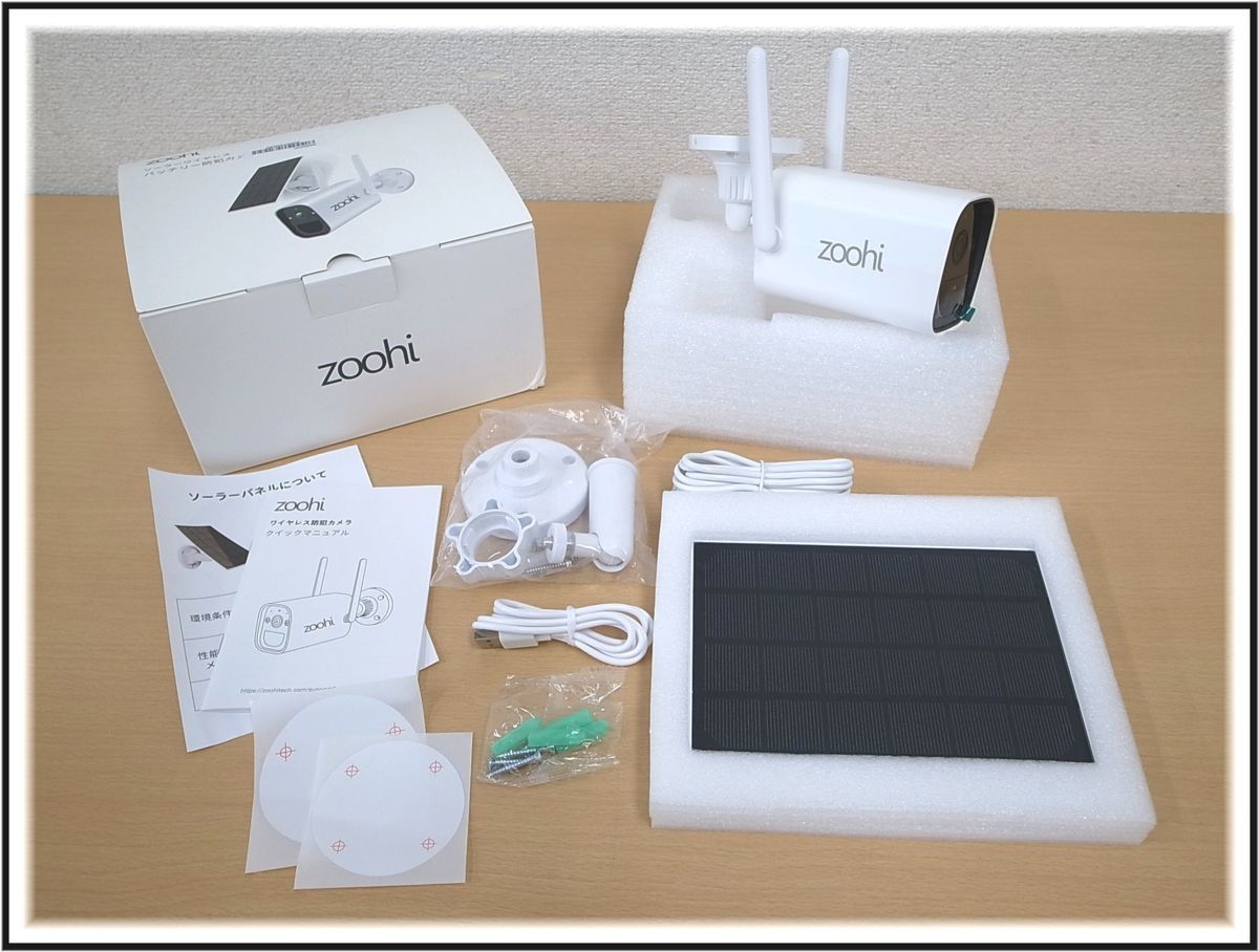 3029T zoohi ソーラーワイヤレス バッテリー防犯カメラ 無線IPカメラ MWM101 未使用品 競り 1