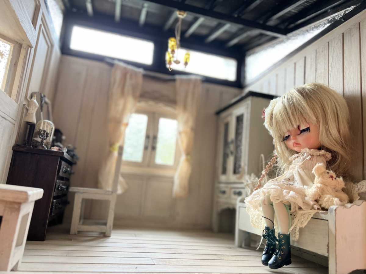 ゜。*kaiju*。゜ 春の陽だまりの部屋 doll house 家具 1/6 組み立て 