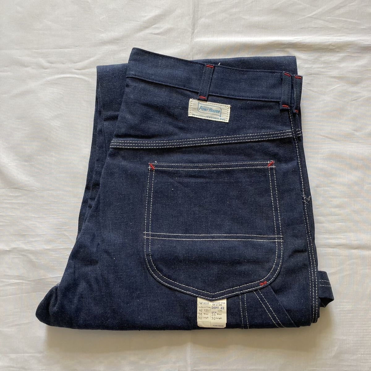 デッドストック 貴重 60´s パワーハウス POWR HOUSE ワーク WORK アメリカ製 USA製 デニム vintage ビンテージ デニム DENIM VATDYE