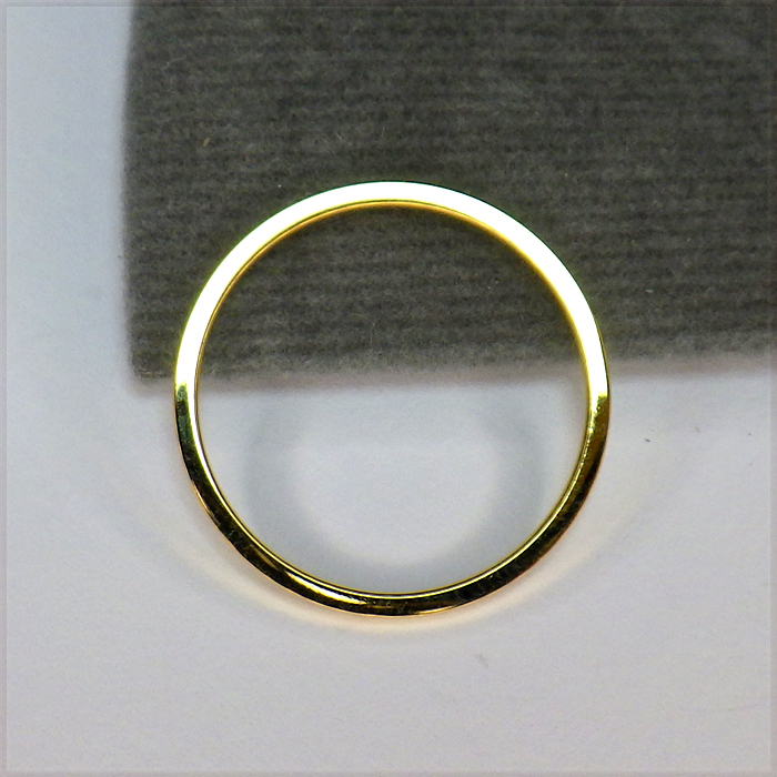 [RING] Yellow Gold Plated Flat Straight Slim フラット ストレート 1mm スリム ゴールド リング 16号 【送料無料】_画像3