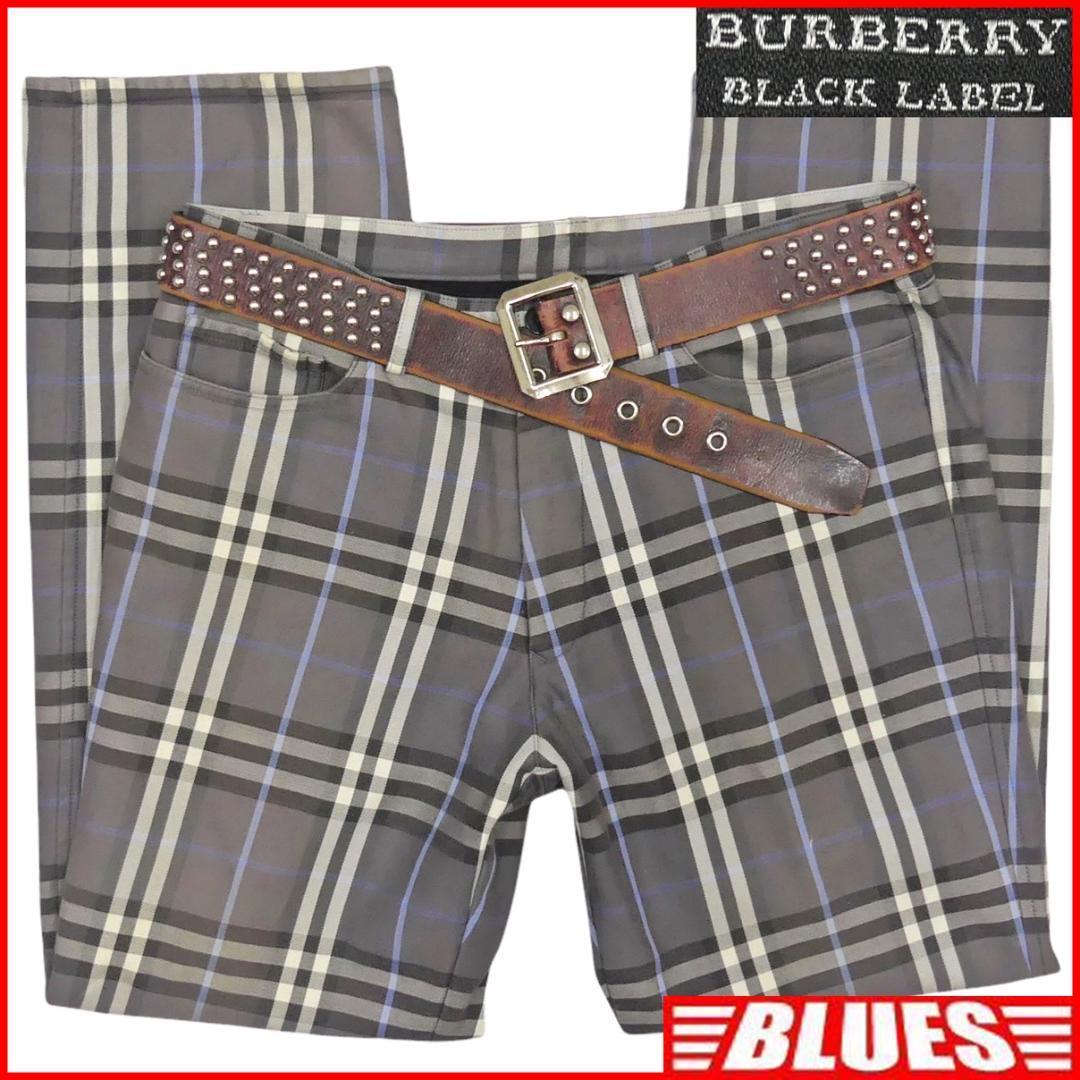 即決★BURBERRY BLACK LABE★W30位 ノバチェック パンツ 廃盤 バーバリーブラックレーベル メンズ 79 スラックス 三陽商会 ナイト刺繍_画像1