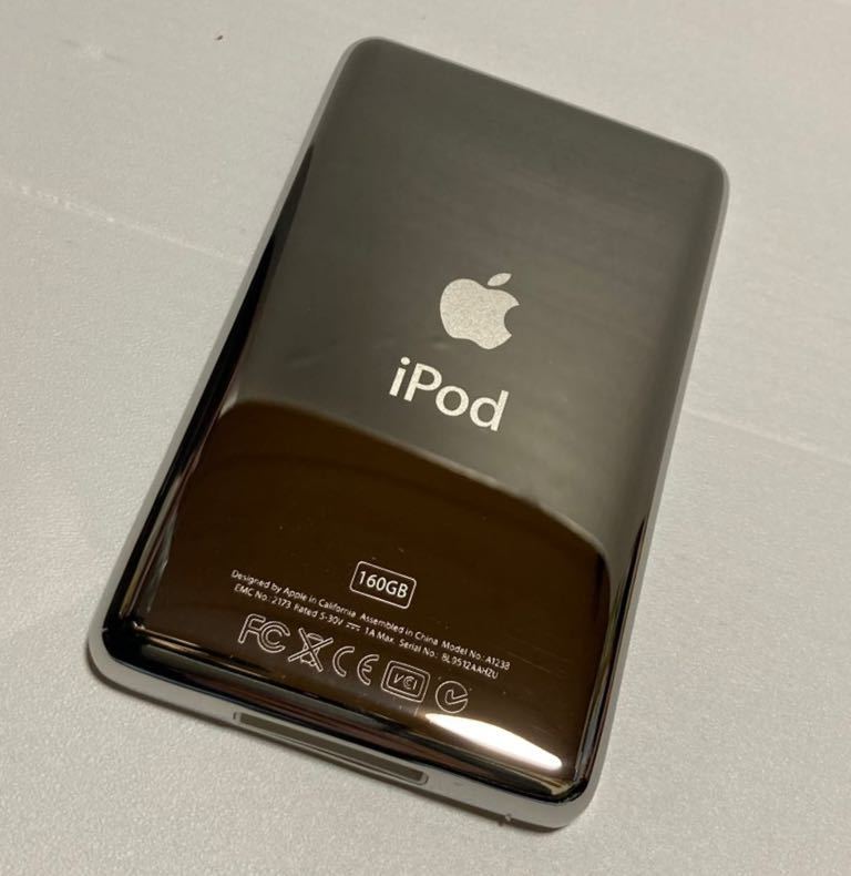 希少Apple iPod classic 第6.5世代 160GBから512GB ブルー 青色 青カスタム　改造 MC297J MC293J フロント、バックパネル新品交換済み_画像3