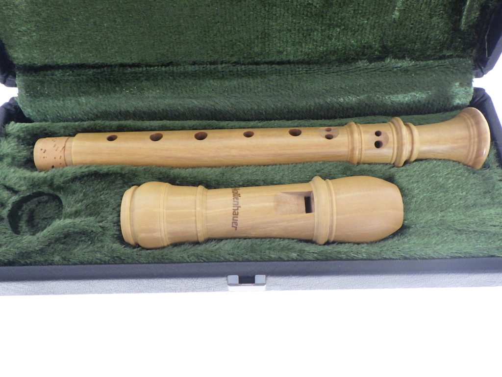 ☆Mollenhauer モーレンハウエル リコーダー 管楽器・吹奏楽器 (約)31cm 木製 管楽器・吹奏楽器 専用ケース付_画像2