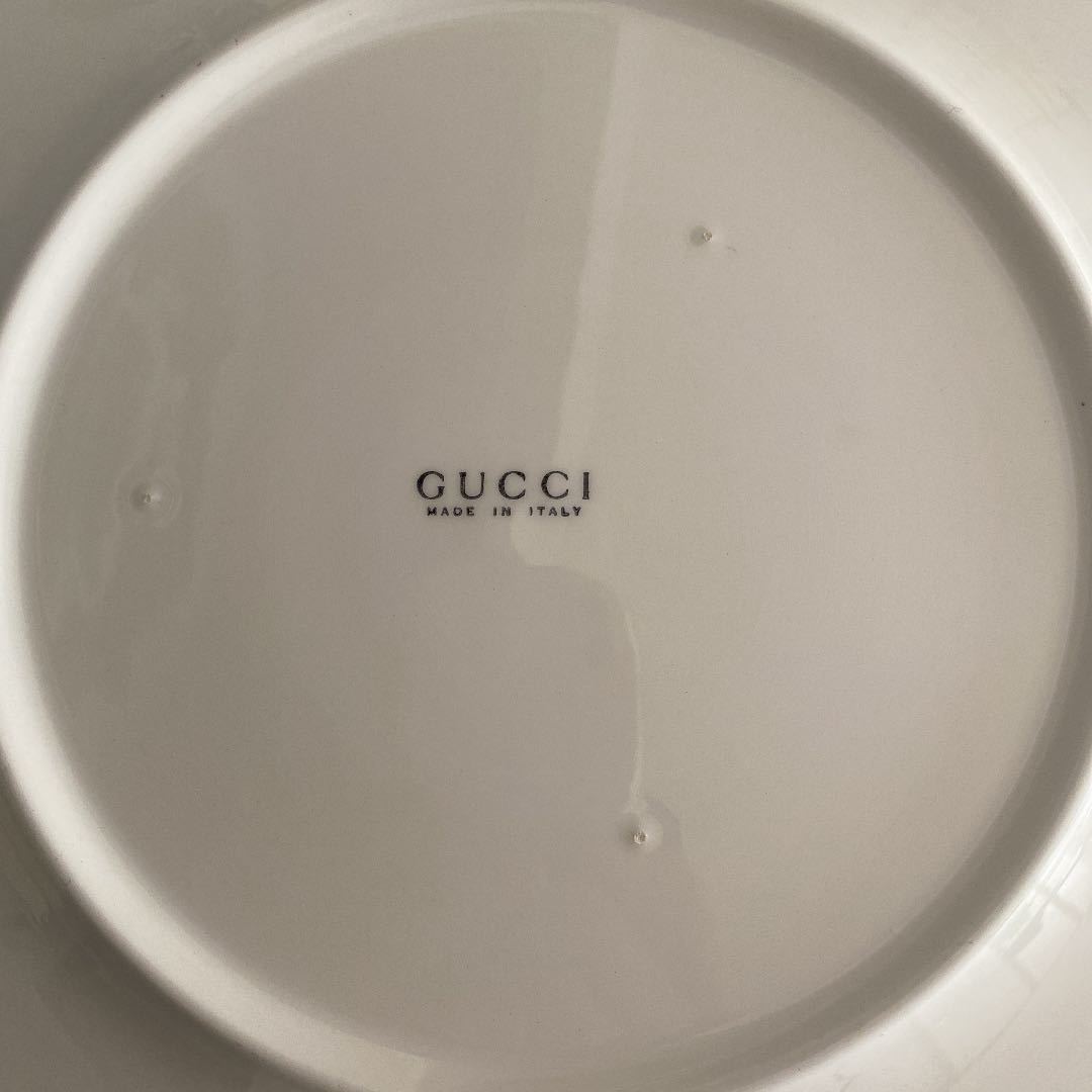 新品　希少レア柄　GUCCI　グッチ　ゼブラ柄　大皿　食器　陶器　プレート　2枚セット　ヴィンテージ好きに【参考価格約176000円】_画像5