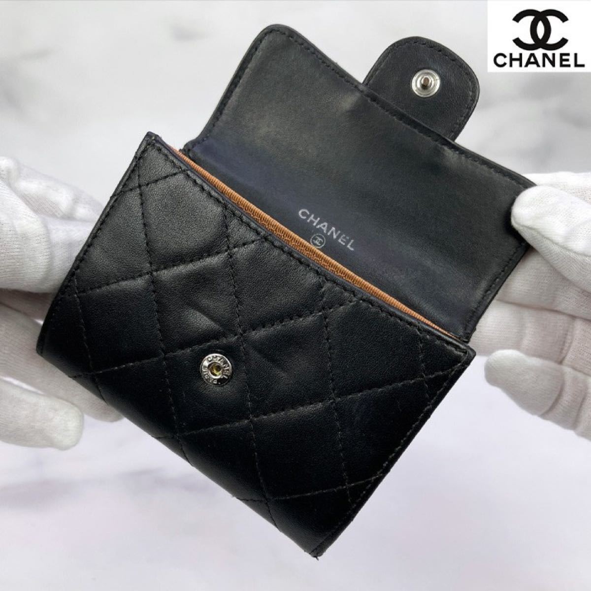 237 新品級美品 CHANEL シャネル ラムスキンマトラッセ コインケース