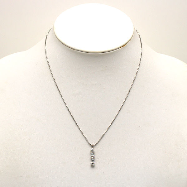 Pt850/Pt900 ダイヤモンドネックレス 約41cm 1.00ct ブルー
