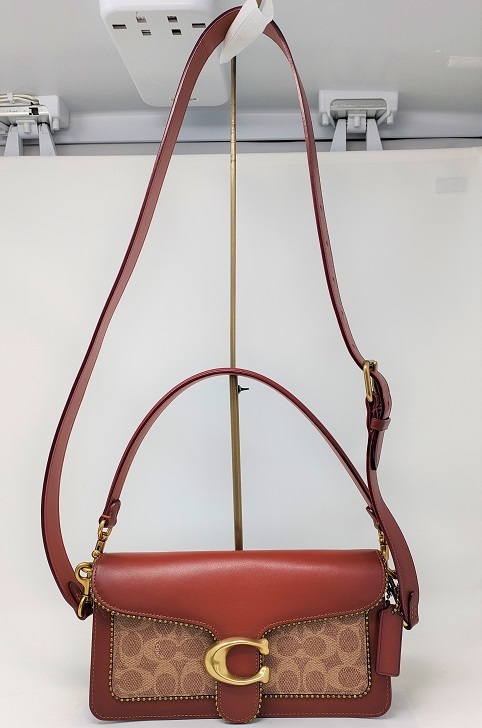 未使用に近い コーチ タビー ショルダーバッグ26 2Way ショート&ロングストラップ付 G2081-6793 シグネチャー 茶色 ブラウン_画像5