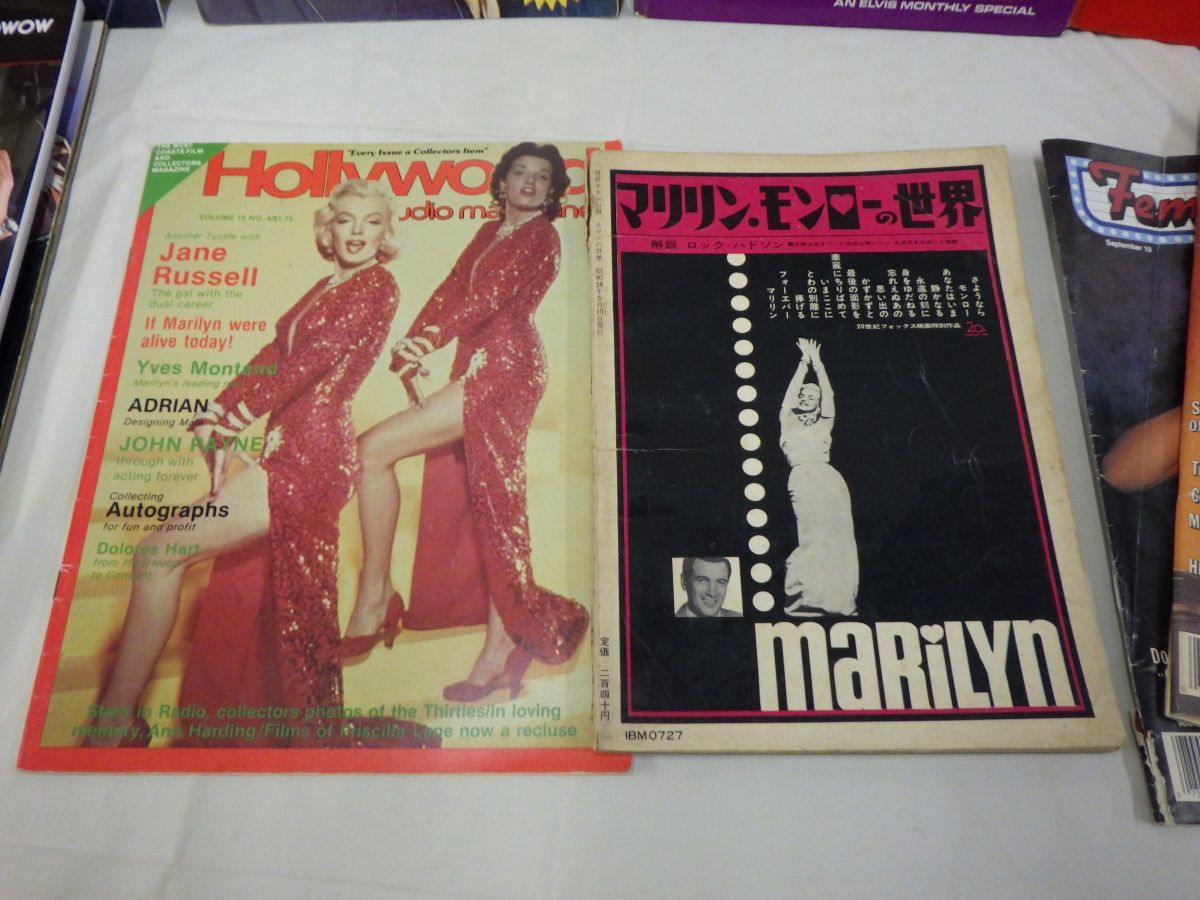 SET2 エルビスプレスリー マリリンモンロー Femme fatales Hollywood 12点セット 海外雑誌 ロックハドソン 1974年 展示 撮影 インテリア_画像3