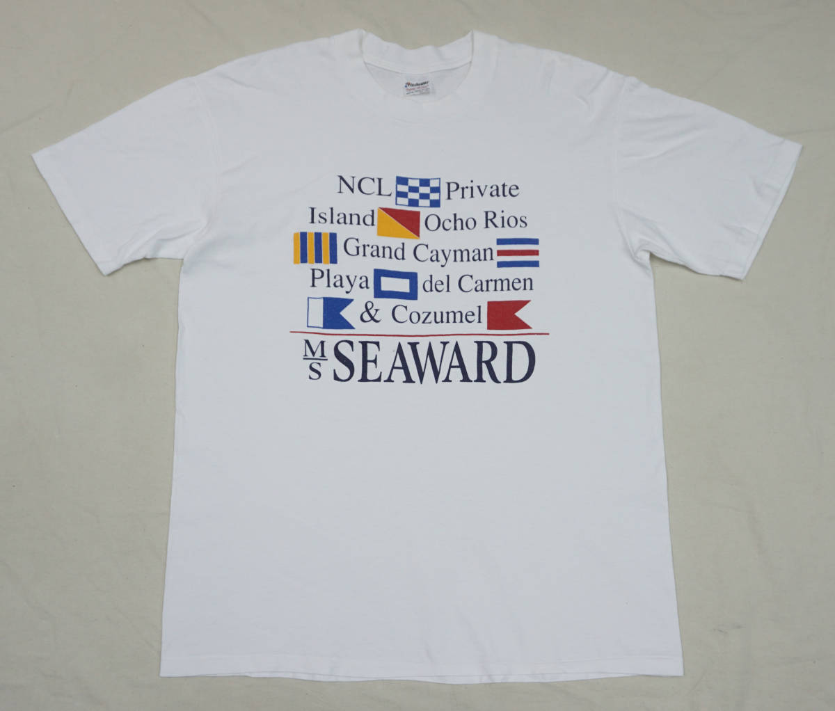 激レア! 80's USA製 MS SEAWARD Tシャツ NAUTICA SAILING FLAGS
