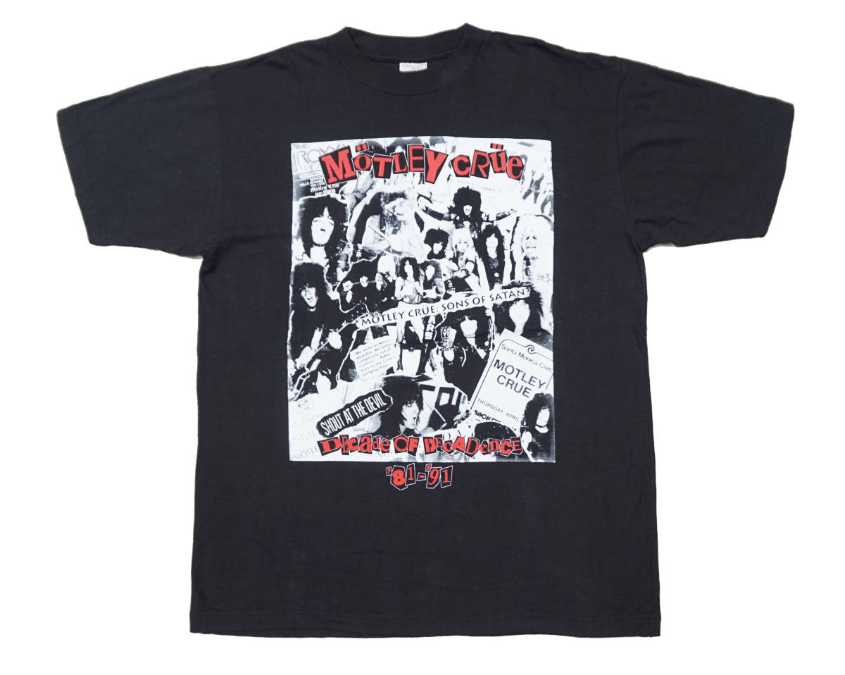 堅実な究極の CRUE MOTLEY 90's 激レア! 『DECADE ROCKS HANOI CINDEREALLA POISON Tシャツ '81-'91』 DECADENCE OF Tシャツ