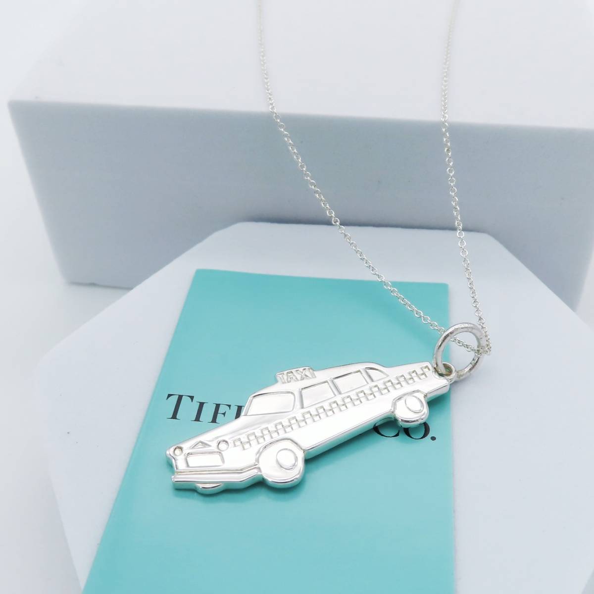 極希少 美品 Tiffany&Co. ティファニー タクシー シルバー ネックレス SV925 イエローキャブ DD58