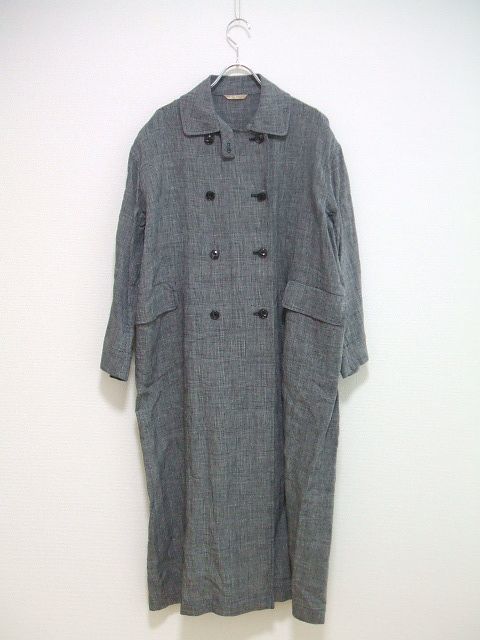 2-0406M△ ARTS&SCIENCE グレンチェック リネン コート 081-L10A-113