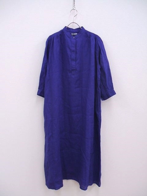 2-0412M♪ fog linen work 新品 SARA DRESS サラワンピース 定価23980 ワンピース ブルー フォグリネンワーク 193295