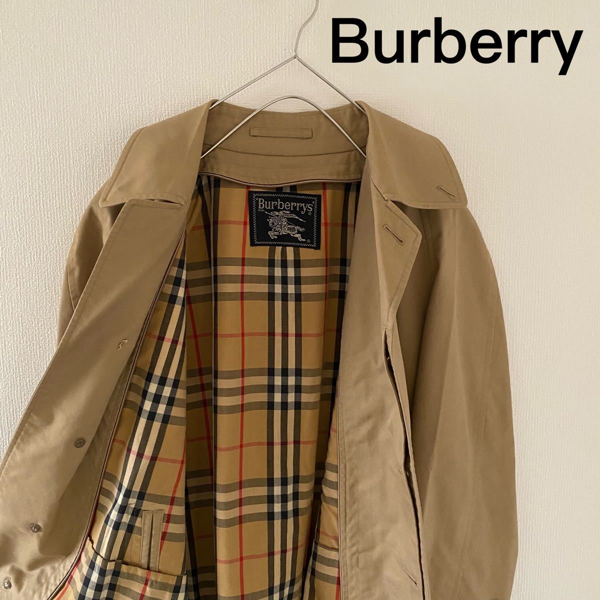 BURBERRYバーバリートレンチコートステンカラーコートベージュノバ