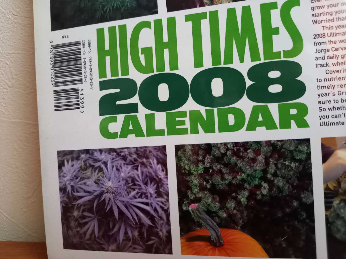 【激レア！即決】HIGH TIMESマリファナカレンダー ハイタイムズ正規品 2008 当時モノ アムステルダム 医療大麻 THC BURST HIGH CBDオイル_画像8