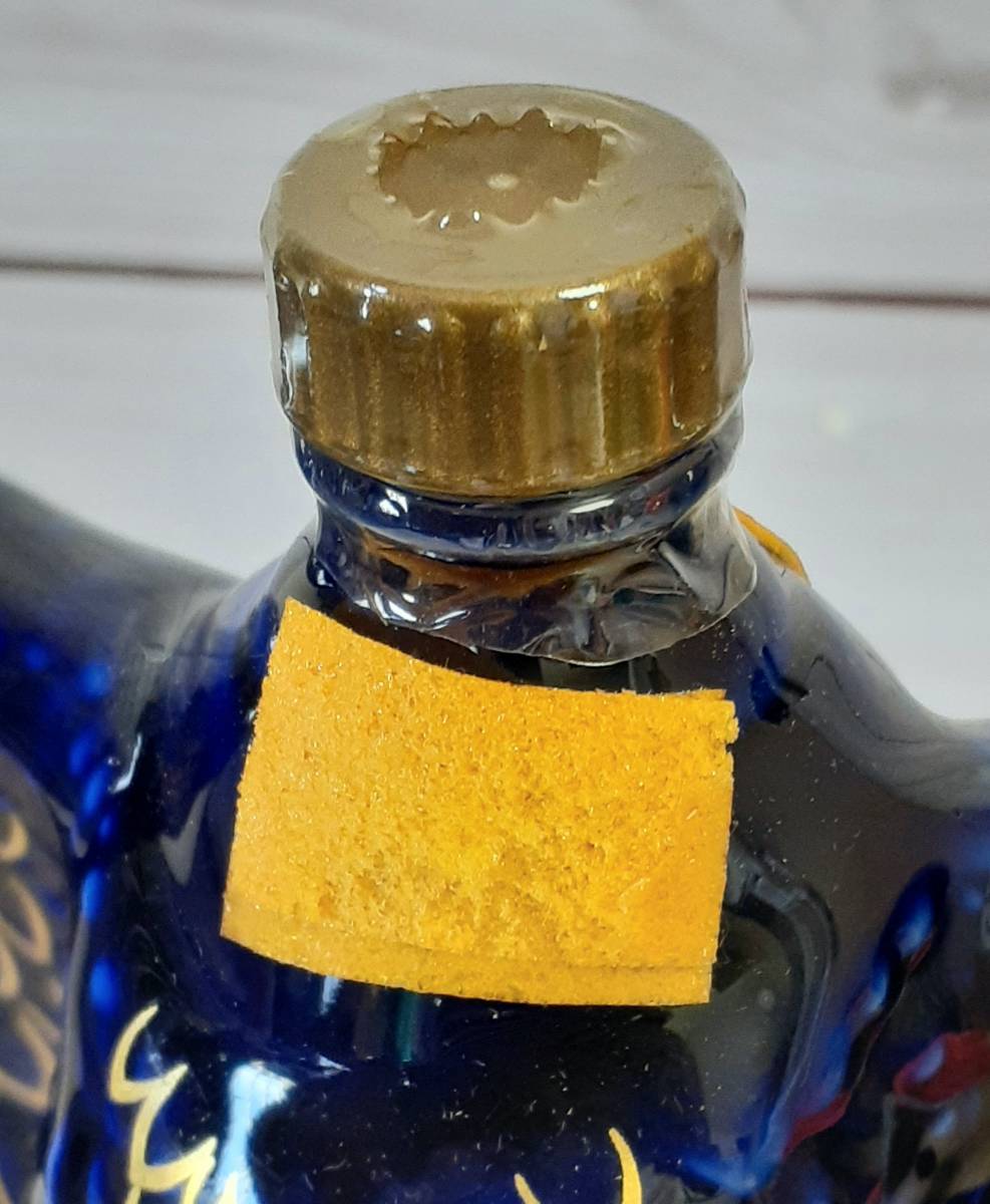 品質保証飲料/酒古酒 JANNEAU XO GRAND ARMAGNAC イーグル ブランデー 青 陶器 787g