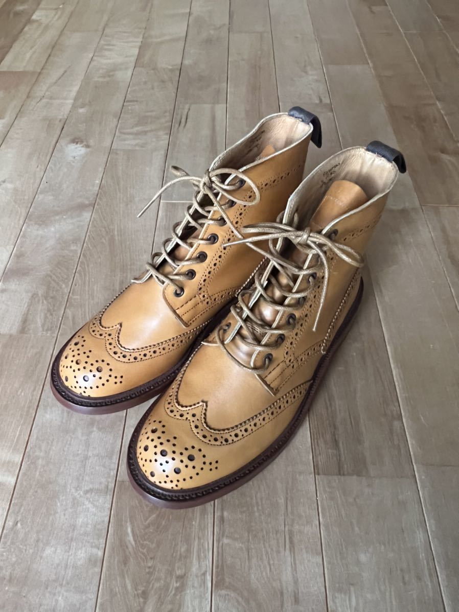 Trickers - Tricker's メダリオン バーニッシュドカーフ ブーツ